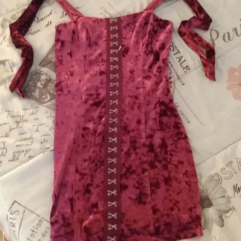 Crushed velvet dress